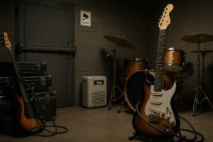 Instrumente im Proberaum schützen vor Einbruch, Nässe und Kälte