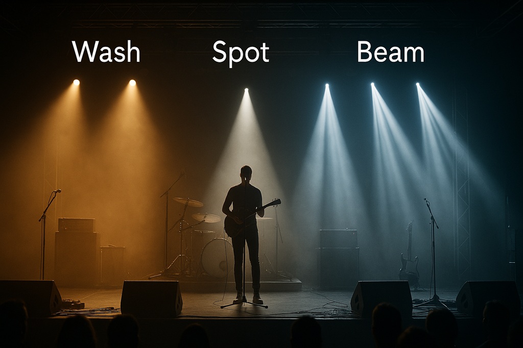 Wash, Spot oder Beam: Ein Scheinwerfer-Guide