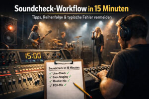 Soundcheck Workflow Reihenfolge beim Sound-Check in 15 Minuten