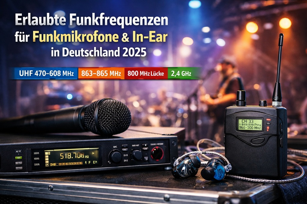 Erlaubte Funkfrequenzen für Mikrofone und In-Ear in Deutschland