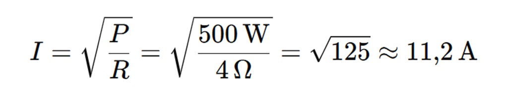 Formel zur Berechnung des Strom bei PA-Lautsprecher PA Boxen