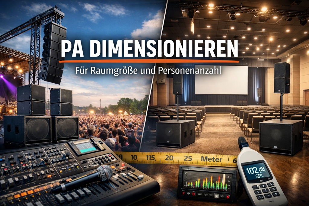 PA richtig dimensionieren: So beschallst du Personen oder Raumgröße zuverlässig