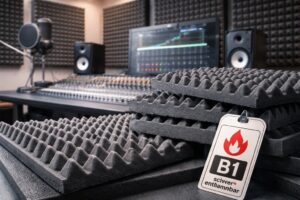 Matten zum Schallschutz und Schutzklassen B1 schwer entflammbar