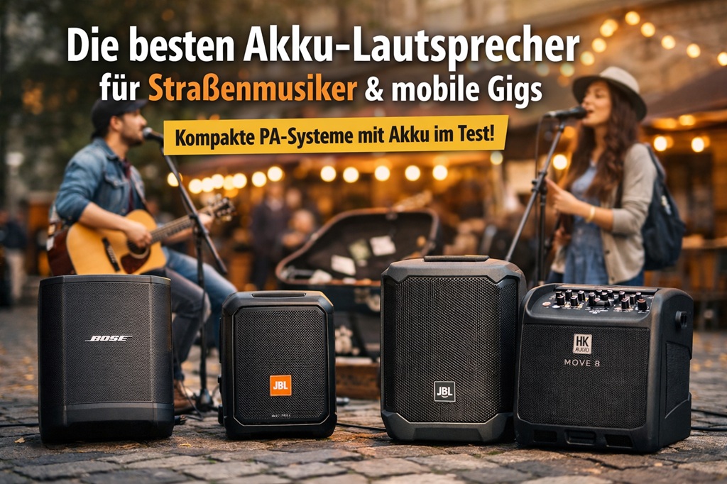 Die besten Akku-Lautsprecher für Straßenmusiker und mobile Gigs