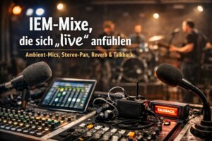 Wie klingt ein IEM-Mix im Proberaum oder Live natürlich
