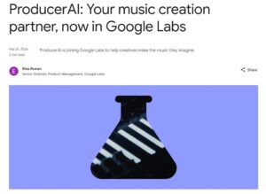 Google steigt ins Musik-KI Geschäft ein - Google übernimmt ProducerAI