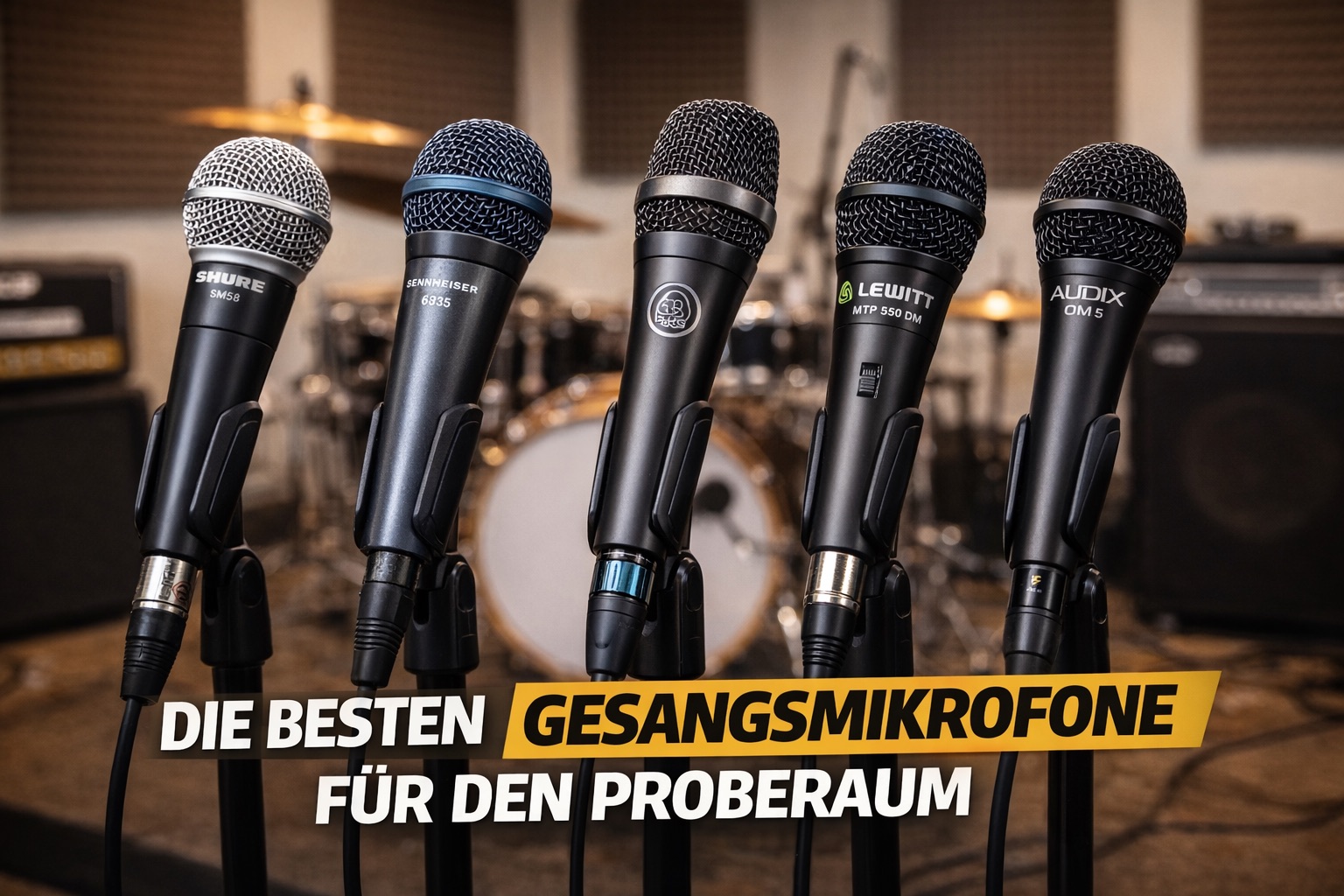 Die besten Gesangsmikrofone für den Proberaum