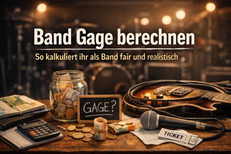 Gage berechnen: So kalkuliert ihr als Band fair und wirtschaftlich