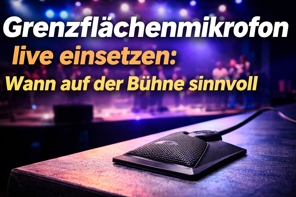 Grenzflächenmikrofon live einsetzen: Wann es auf der Bühne wirklich sinnvoll ist