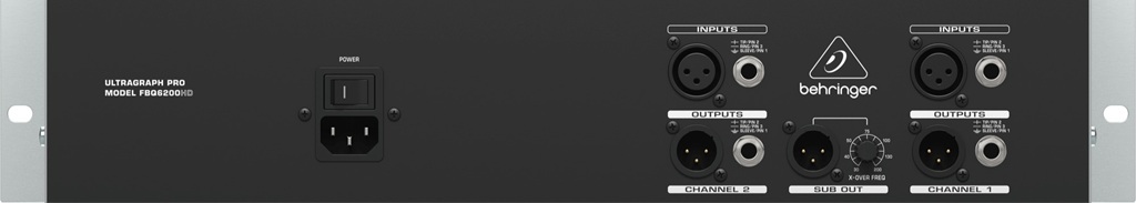 Rückseite Behringer FBQ6200 mit Anschlüsse