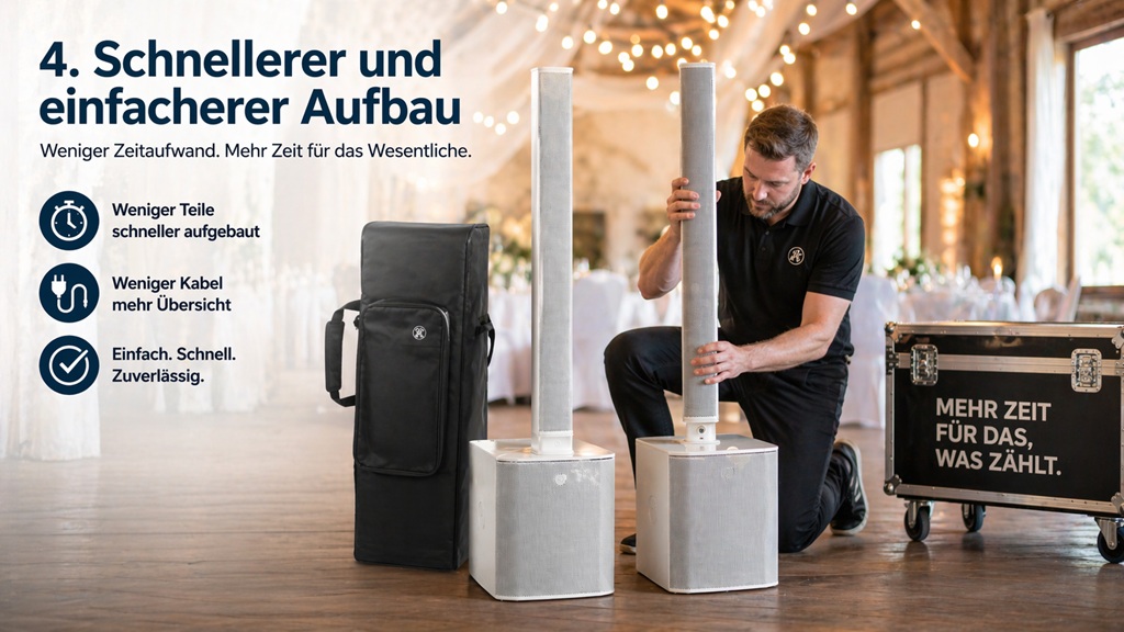 Beste Musikanlage für eine Hochzeit ist die Säulenanlage