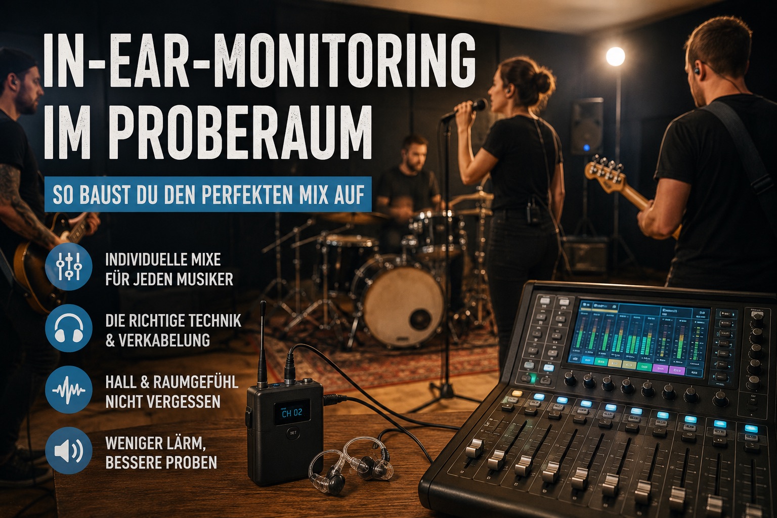 In-Ear-Monitoring Mix für den Proberaum aufbauen – praxisnah erklärt