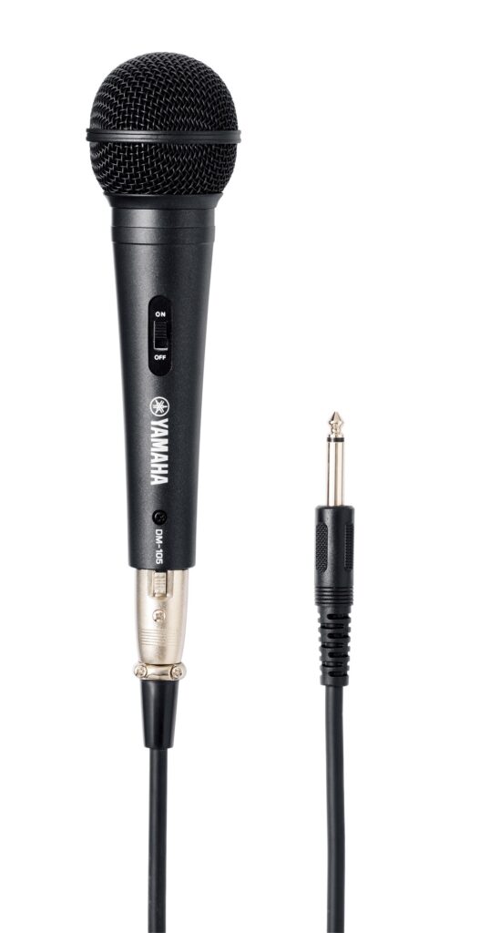 Yamaha DM-105 Mikrofon mit Kabel und 6,3-mm-Klinkenstecker für Karaoke, Moderation und Durchsagen