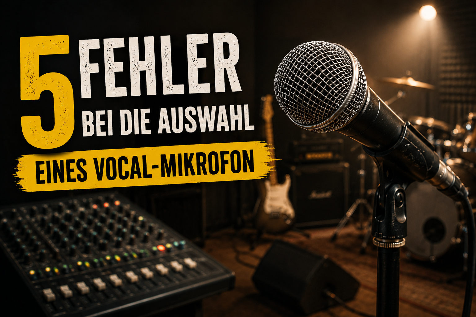 Vocal-Mikrofon auswählen: 5 Fehler, die du vermeiden solltest