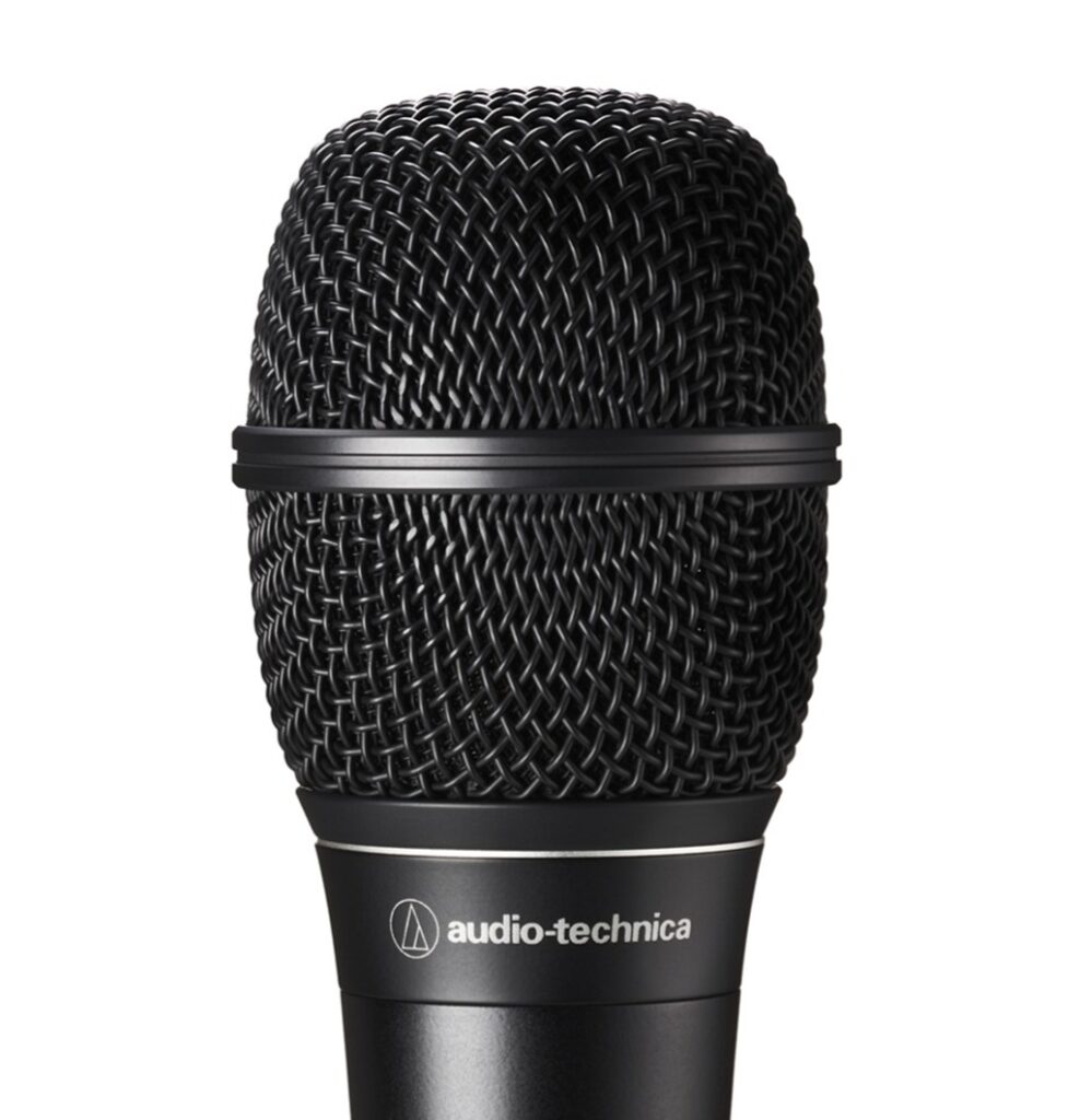 Audio-Technica ATS99 Test – Nahaufnahme des dynamischen Hypernieren-Mikrofons für Live-Gesang und Veranstaltungstechnik.