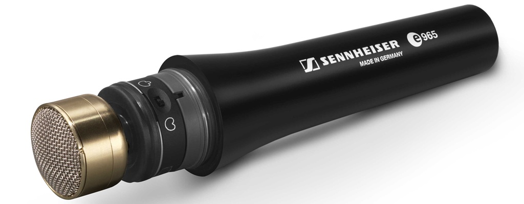 Sennheiser e 965 mit Kondensatorkapsel und Schalter für Niere und Superniere.