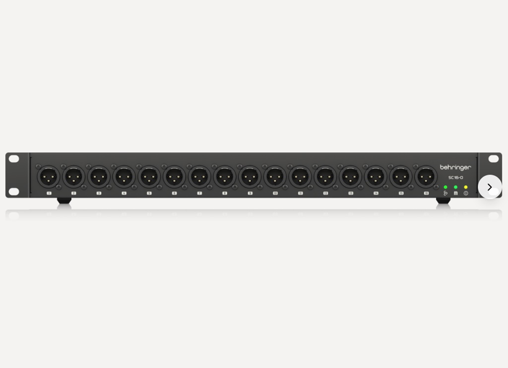 Behringer SC16-O StageConnect Interface mit 16 XLR-Ausgängen für PA, Live-Sound und professionelle Audio-Racks.