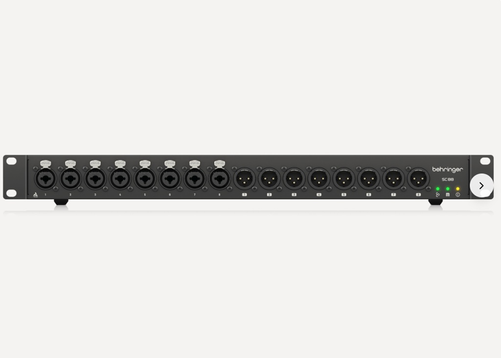 Behringer SC88: Acht Eingänge und acht Ausgänge über StageConnect