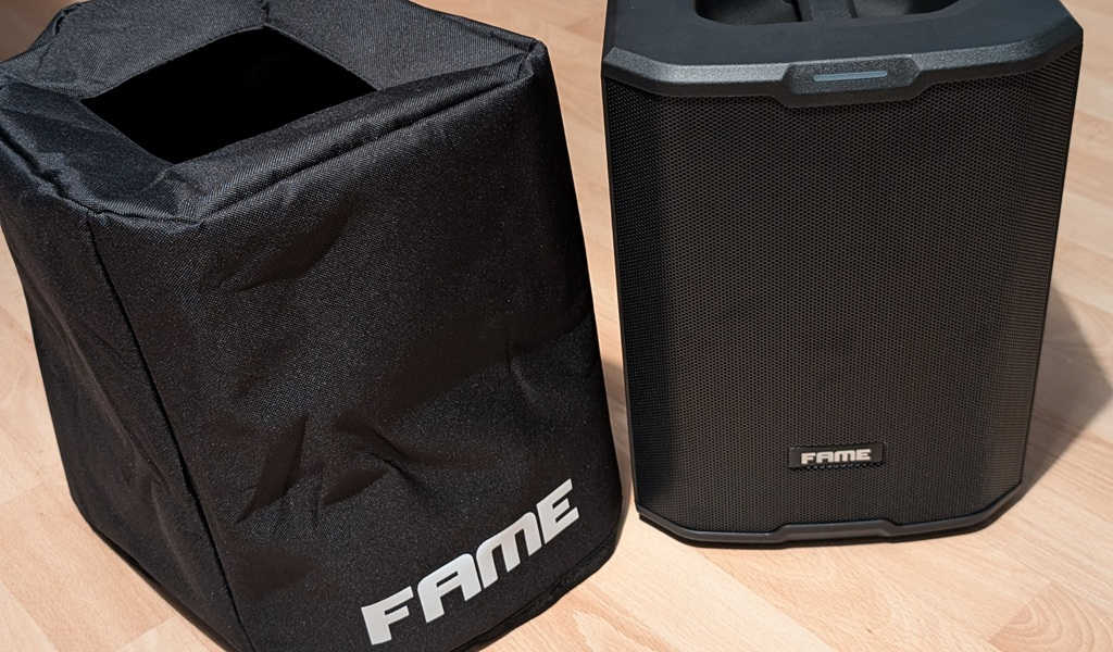 FAME Tour 1 portabler Bluetooth-Lautsprecher mit gepolstertem FAME Schutzcover