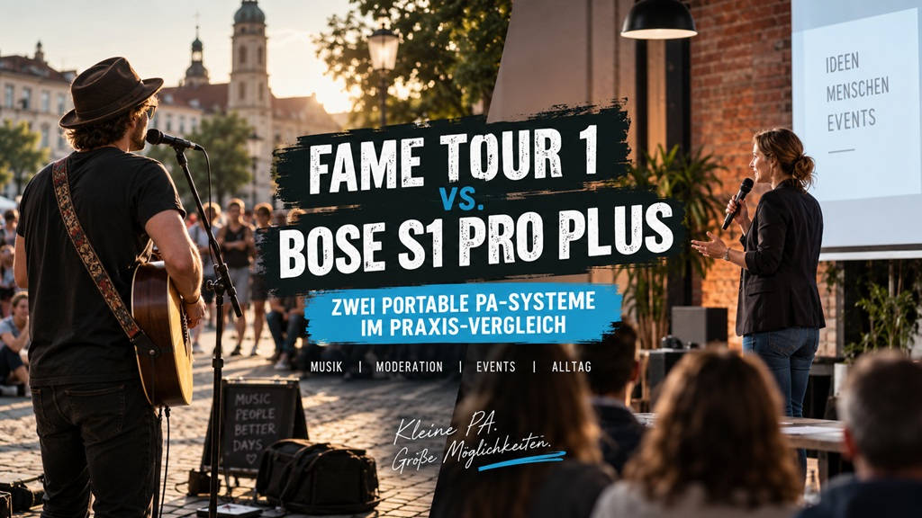 FAME Tour 1 vs. Bose S1 Pro Plus: Welche portable Akku-PA ist die bessere Wahl?