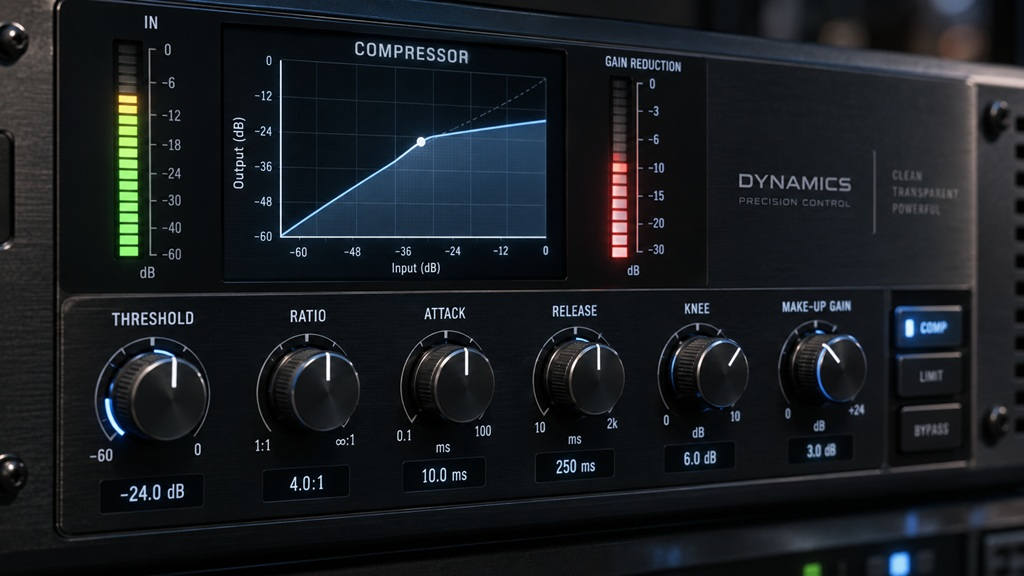 Kompressor richtig einstellen: Threshold, Ratio, Attack und Release einfach erklärt