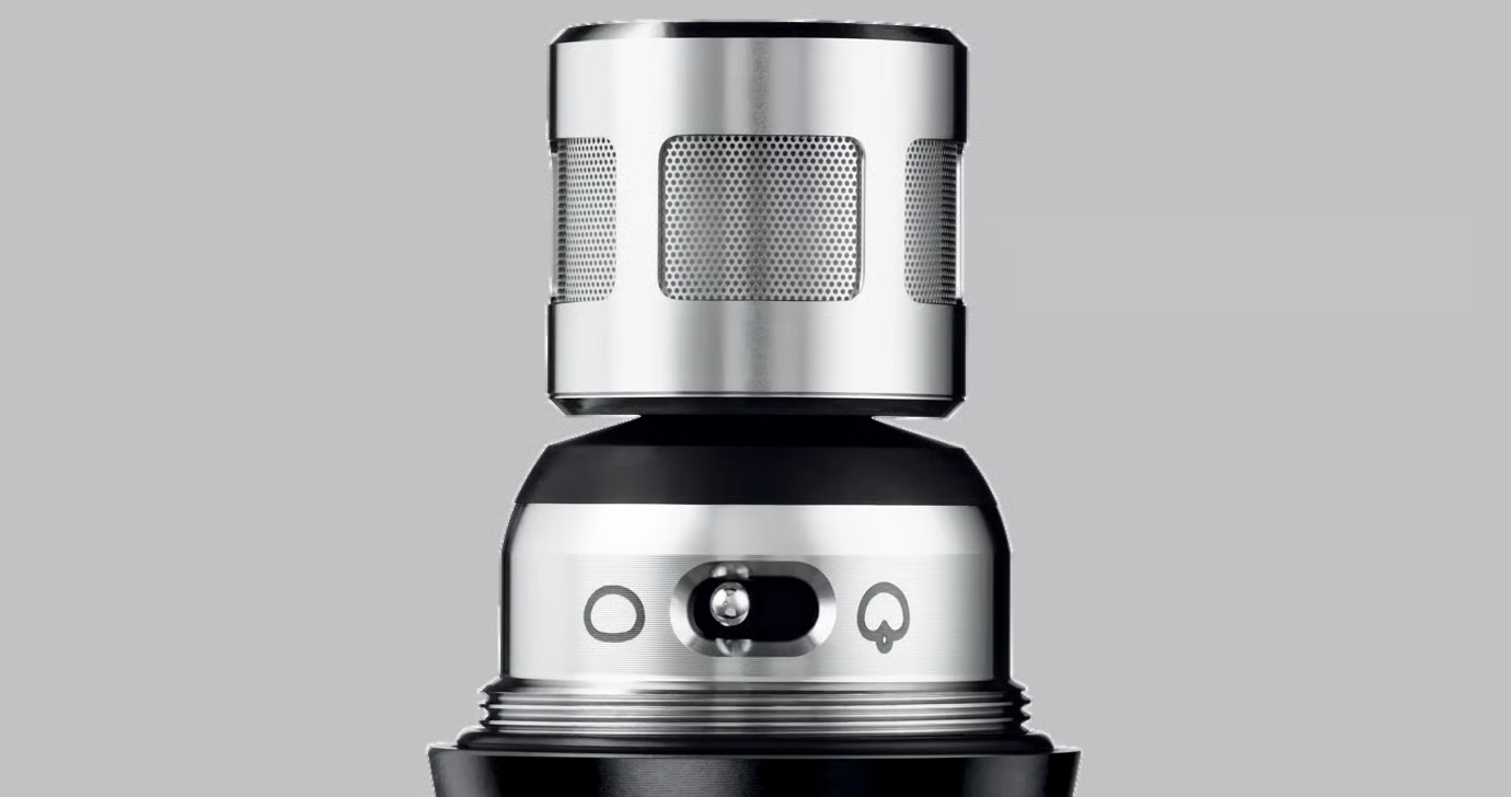 Shure KSM9HS ohne Mikrofonkorb mit Schalter für Hyperniere und breite Niere.